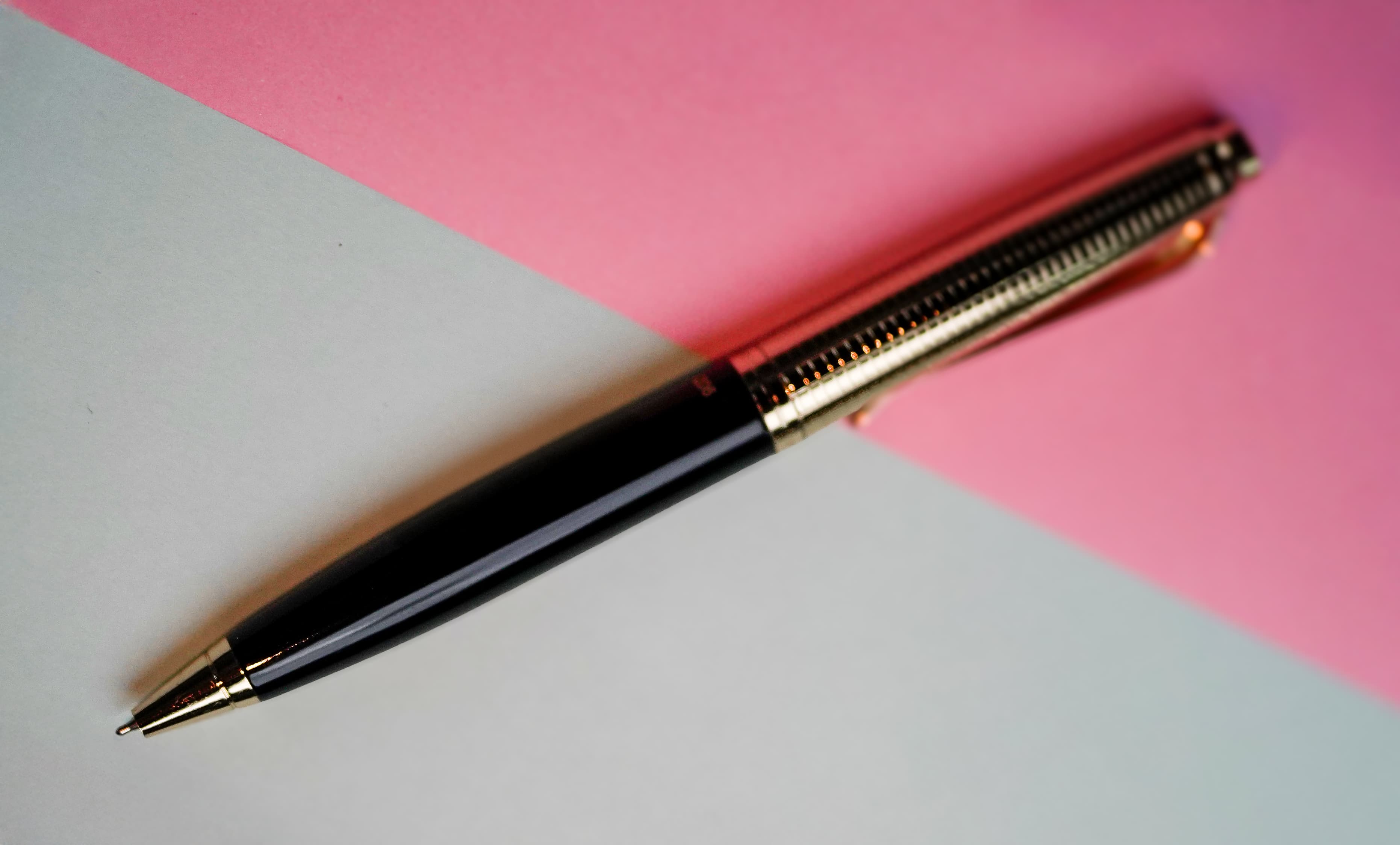 Gold and Black Ballpoint Pen
