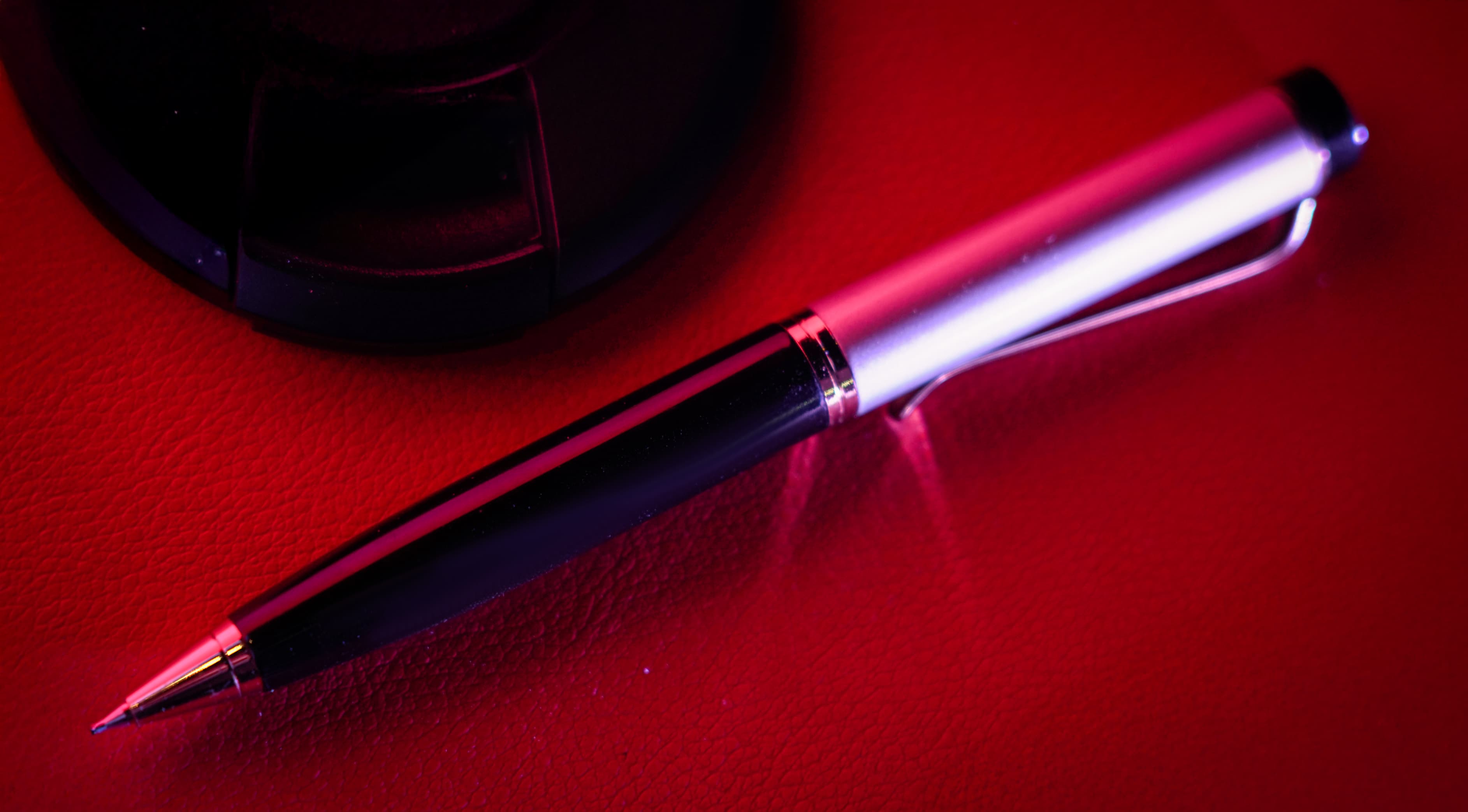 Black and Silver Ballpoint Pen